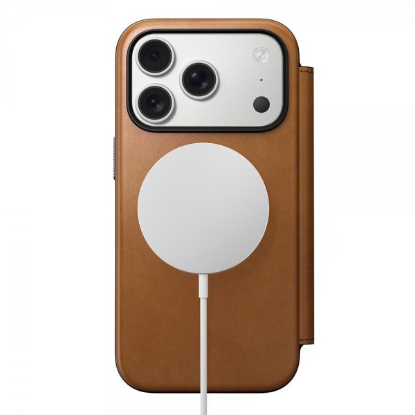 Nomad iPhone 17 Pro Fodral Modern Leather Folio English Tan