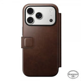 Nomad iPhone 17 Pro Fodral Modern Leather Folio Horween Rustic Brown