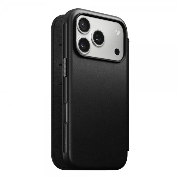 Nomad iPhone 17 Pro Fodral Modern Leather Folio Svart