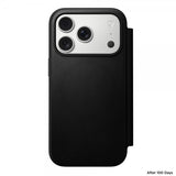 Nomad iPhone 17 Pro Fodral Modern Leather Folio Svart