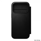 Nomad iPhone 17 Pro Fodral Modern Leather Folio Svart