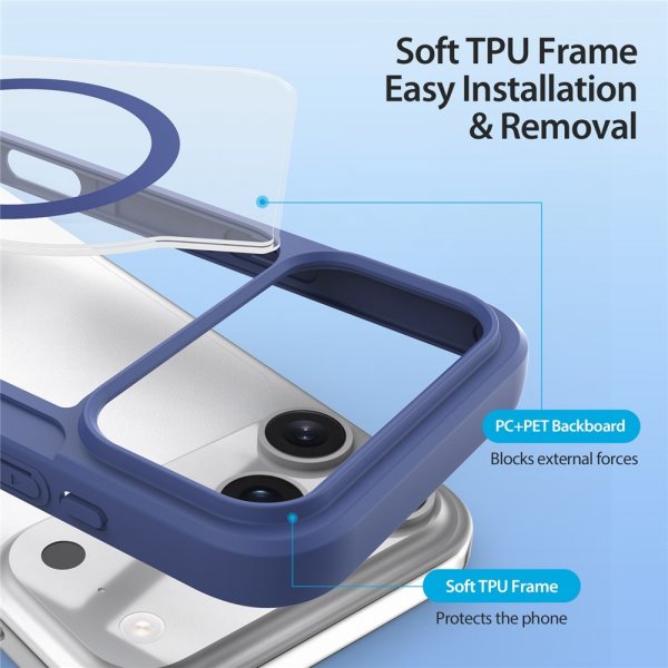 Dux Ducis iPhone 17 Pro Fodral Skin X Pro Series MagSafe Blå