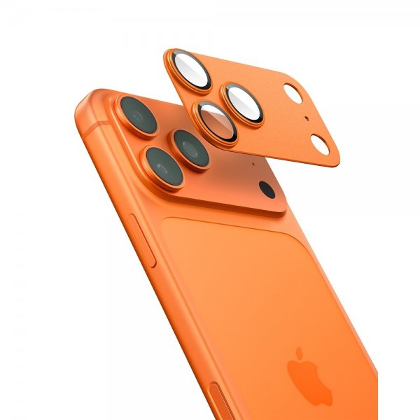Spigen iPhone 17 Pro Kameraskydd Glas.tR EZ Fit Optik Pro XL Orange