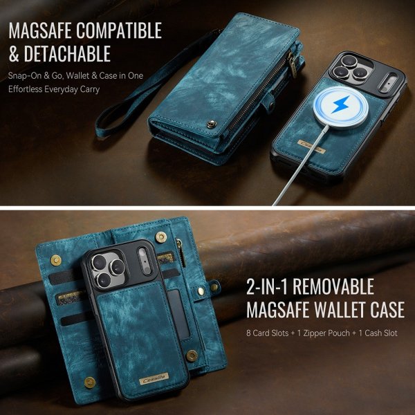 CaseMe iPhone 17 Pro Max Fodral 008 Series Löstagbart Skal Blå