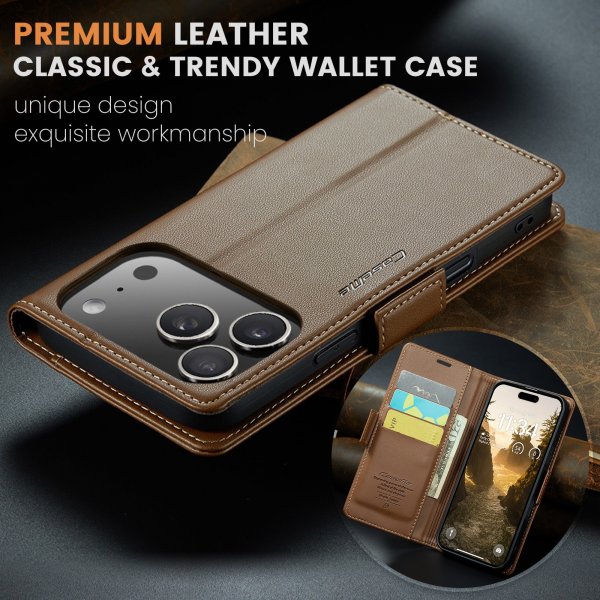 CaseMe iPhone 17 Pro Max Fodral 023 Series Brun