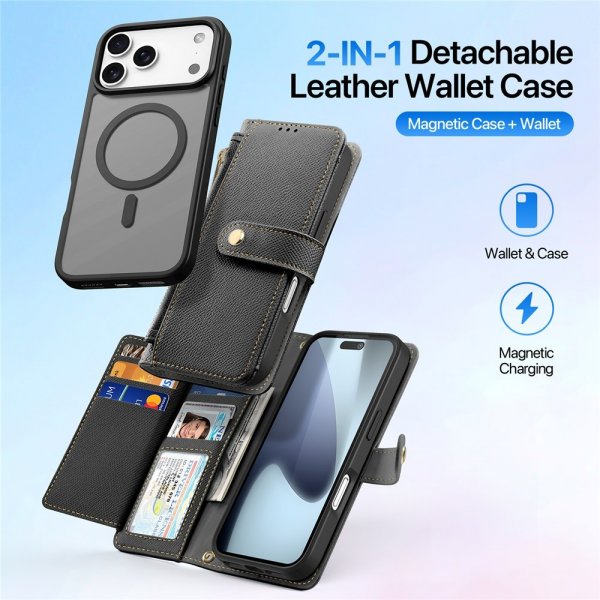 Dux Ducis iPhone 17 Pro Max Fodral 2-i-1 Lawa Series MagSafe Svart