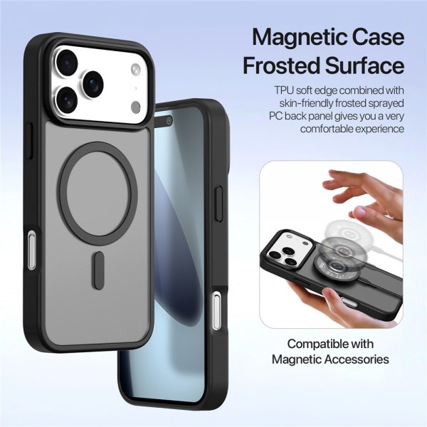 Dux Ducis iPhone 17 Pro Max Fodral 2-i-1 Lawa Series MagSafe Svart