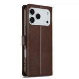 Lc.Imeeke iPhone 17 Pro Max Fodral med Kortfack Stativfunktion Mörkbrun