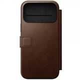 Nomad iPhone 17 Pro Max Fodral Modern Leather Folio Brun