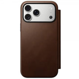Nomad iPhone 17 Pro Max Fodral Modern Leather Folio Brun