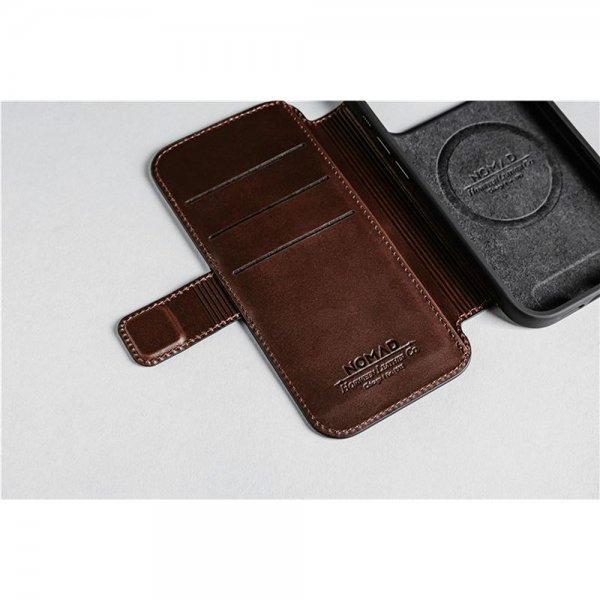 Nomad iPhone 17 Pro Max Fodral Modern Leather Folio Horween Rustic Brown