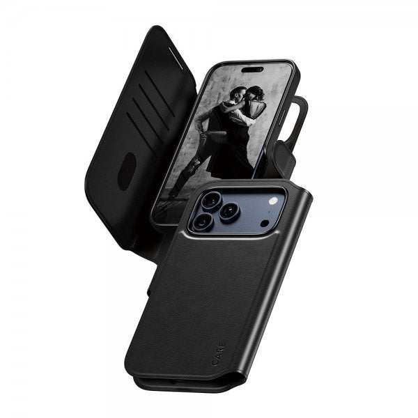 CARE by PanzerGlass iPhone 17 Pro Max Fodral Tango Two-in-One Wallet MagSafe Svart
