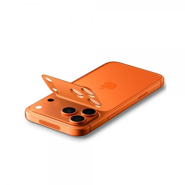 Spigen iPhone 17 Pro Max Kameraskydd Glas.tR EZ Fit Optik Pro XL Orange