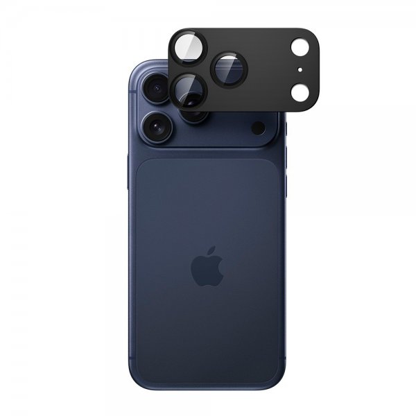 Spigen iPhone 17 Pro Max Kameraskydd Glas.tR EZ Fit Optik Pro XL Svart
