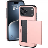 iPhone 17 Pro Max Skal Card Slide Roseguld