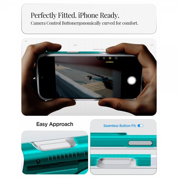 Spigen iPhone 17 Pro Max Skal Classic C1 MagFit Bondi Blue