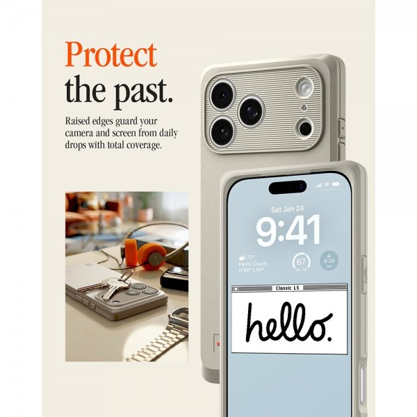 Spigen iPhone 17 Pro Max Skal Classic LS MagFit Stone