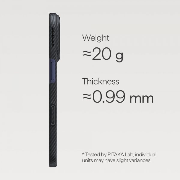 Pitaka iPhone 17 Pro Max Skal Edge Black/Grey Twill