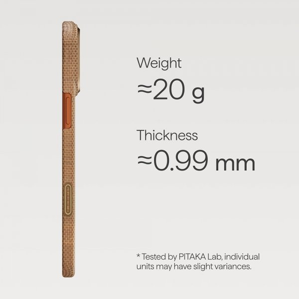 Pitaka iPhone 17 Pro Max Skal Edge Golden Glint