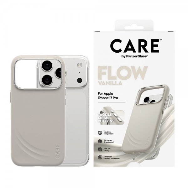 CARE by PanzerGlass iPhone 17 Pro Skal Flow MagSafe Vanilla