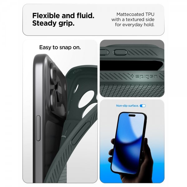 Spigen iPhone 17 Pro Max Skal Liquid Air Abyss Green