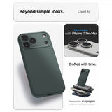 Spigen iPhone 17 Pro Max Skal Liquid Air Abyss Green