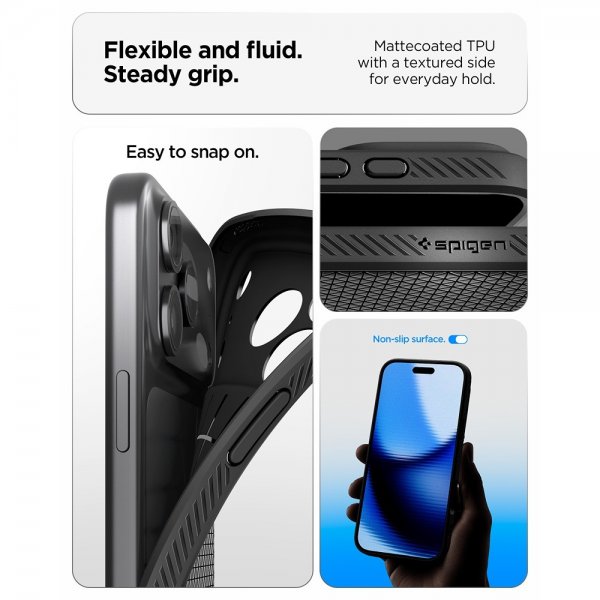 Spigen iPhone 17 Pro Max Skal Liquid Air Matte Black
