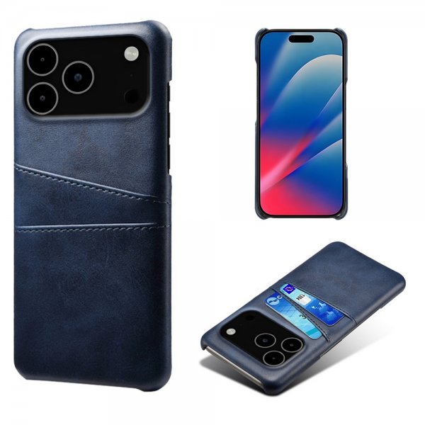iPhone 17 Pro Max Skal med två Kortfack Blå