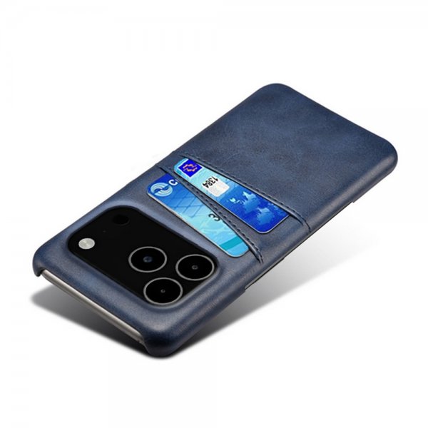 iPhone 17 Pro Max Skal med två Kortfack Blå