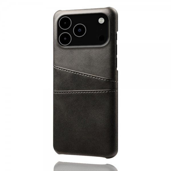 iPhone 17 Pro Max Skal med två Kortfack Svart