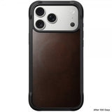 Nomad iPhone 17 Pro Max Skal Rugged Leather Case Horween Rustic Brown