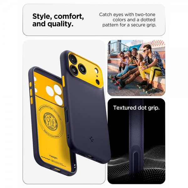 Spigen iPhone 17 Pro Max Skal Nano Pop MagFit Blueberry Navy
