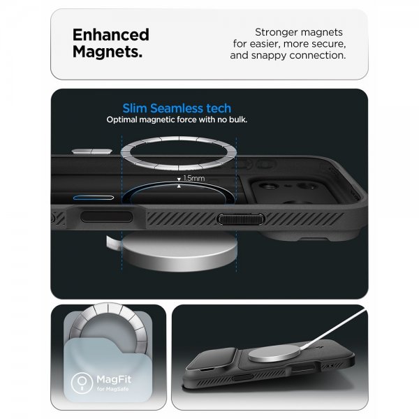 Spigen iPhone 17 Pro Max Skal Optik Armor MagFit Svart