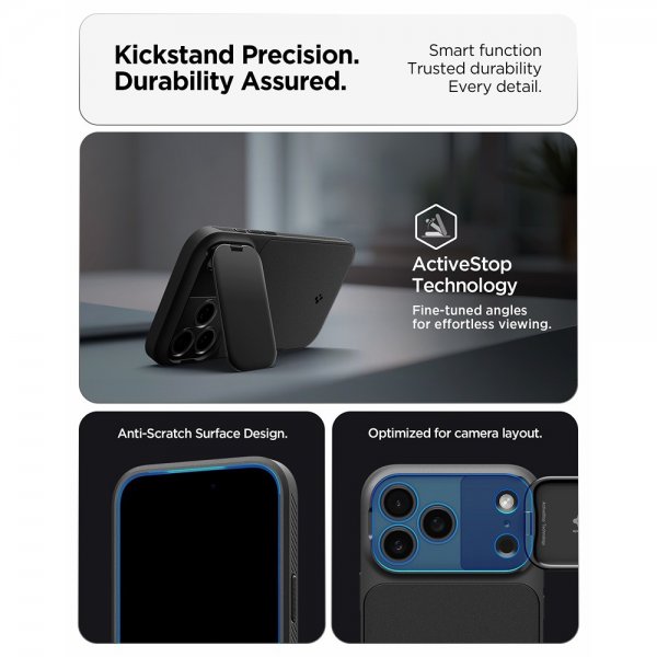 Spigen iPhone 17 Pro Max Skal Optik Armor MagFit Svart