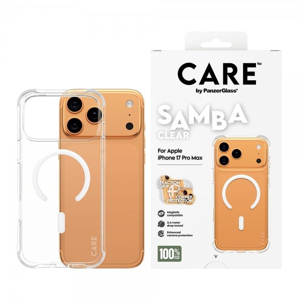 CARE by PanzerGlass iPhone 17 Pro Max Skal Samba MagSafe Transparent