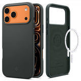 Spigen iPhone 17 Pro Max Skal Silicone Fit MagFit Abyss Green