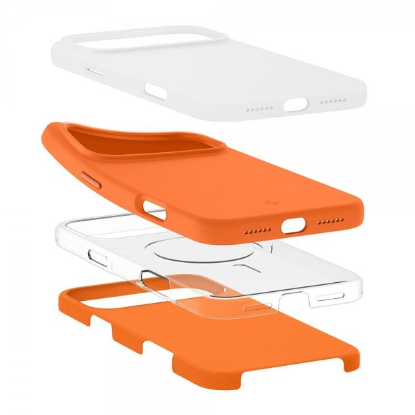 Spigen iPhone 17 Pro Max Skal Silicone Fit MagFit Cosmic Orange