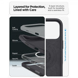 Spigen iPhone 17 Pro Max Skal Silicone Fit MagFit Svart