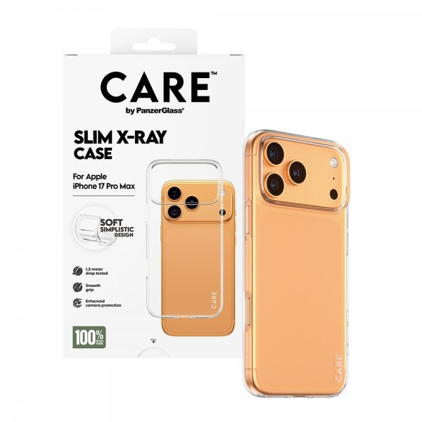 CARE by PanzerGlass iPhone 17 Pro Max Skal Slim X-Ray Transparent