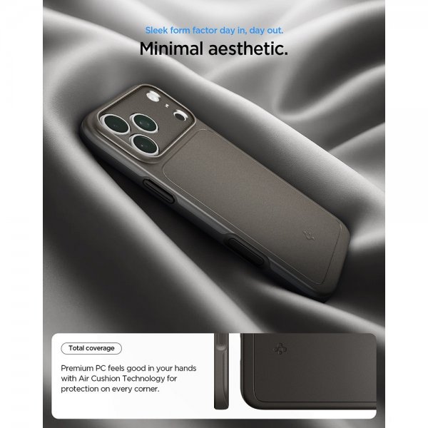 Spigen iPhone 17 Pro Max Skal Thin Fit MagFit Gunmetal