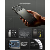 Spigen iPhone 17 Pro Max Skal Tough Armor T MagFit Gunmetal