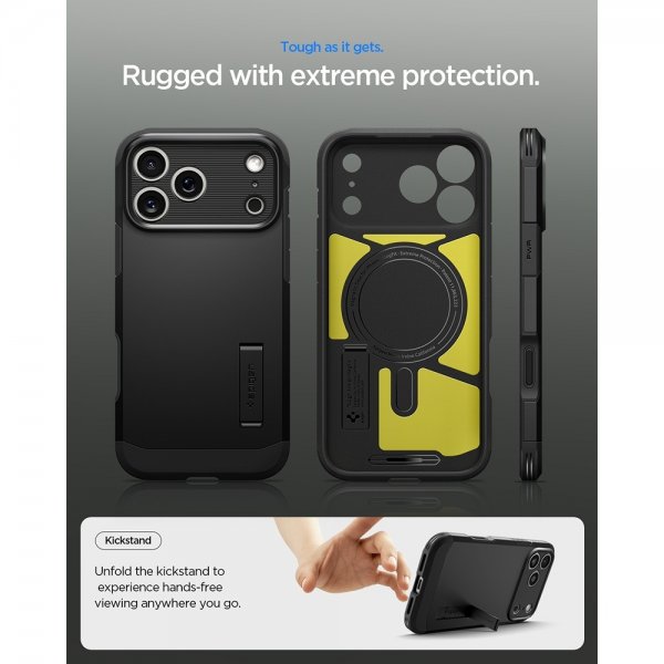 Spigen iPhone 17 Pro Max Skal Tough Armor T MagFit Svart