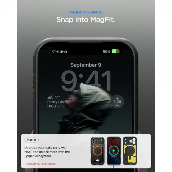 Spigen iPhone 17 Pro Max Skal Tough Armor T MagFit Svart