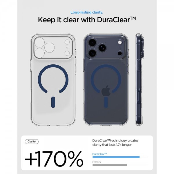 Spigen iPhone 17 Pro Max Skal Ultra Hybrid MagFit Clear Deep Blue