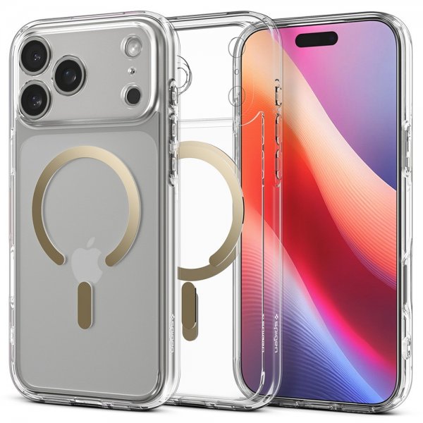 Spigen iPhone 17 Pro Max Skal Ultra Hybrid MagFit Clear Gold