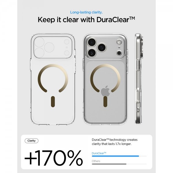 Spigen iPhone 17 Pro Max Skal Ultra Hybrid MagFit Clear Gold