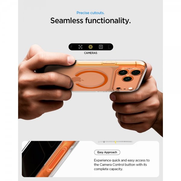 Spigen iPhone 17 Pro Max Skal Ultra Hybrid MagFit Clear Orange