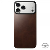 Nomad iPhone 17 Pro Max Skin Mag Leather Back Rustic Brown