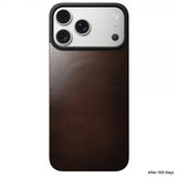 Nomad iPhone 17 Pro Max Skin Mag Leather Back Rustic Brown
