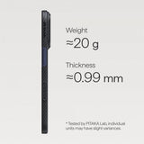 Pitaka iPhone 17 Pro Skal Edge Black/Grey Twill